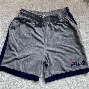 Fila Gray and Blue Performance Training Shorts